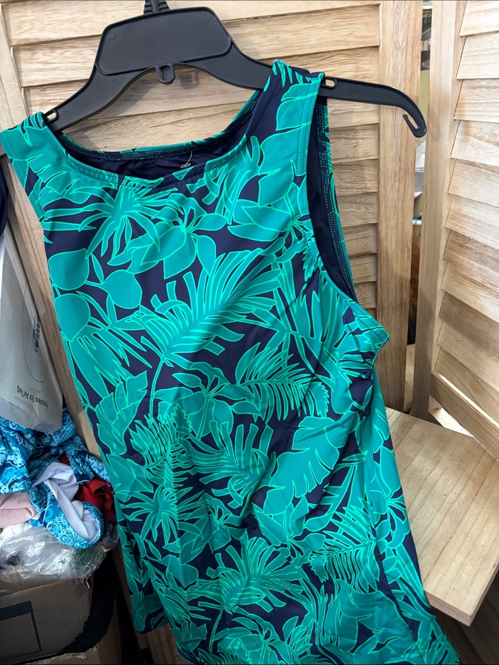 Lands End Tropical Print Swimsuit Top - 12
